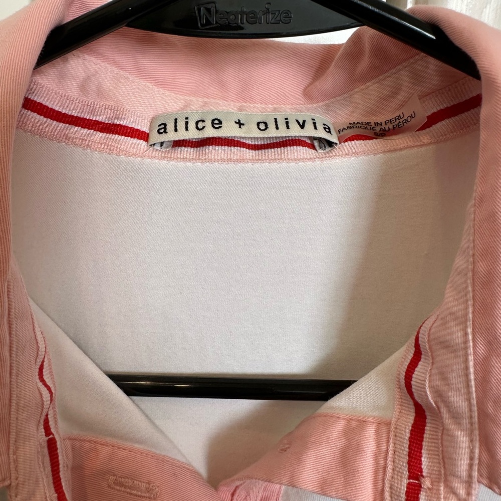 Alice + Olivia Kit Cropped Polo Shirt Size S - Picture 8 of 8